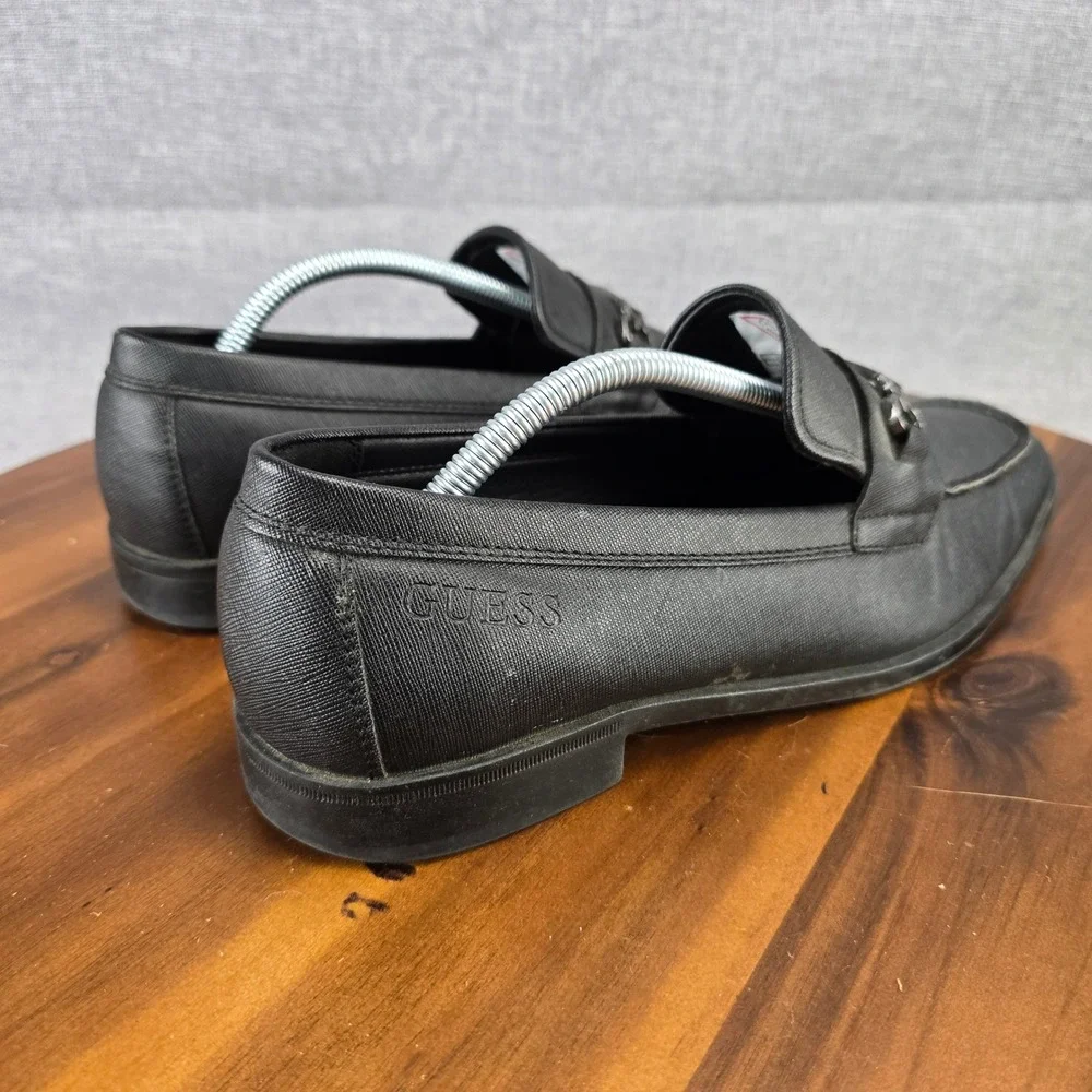 GUESS Mens Black Loafer Shoes Style GMHALDIE R Size‎ 9.5 U S